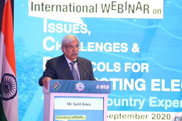 International Webinar on ‘Issues, Challenges and Protocols for Conducting Elections during COVID-19 : Sharing Country Experiences’ organised on 21st September 2020