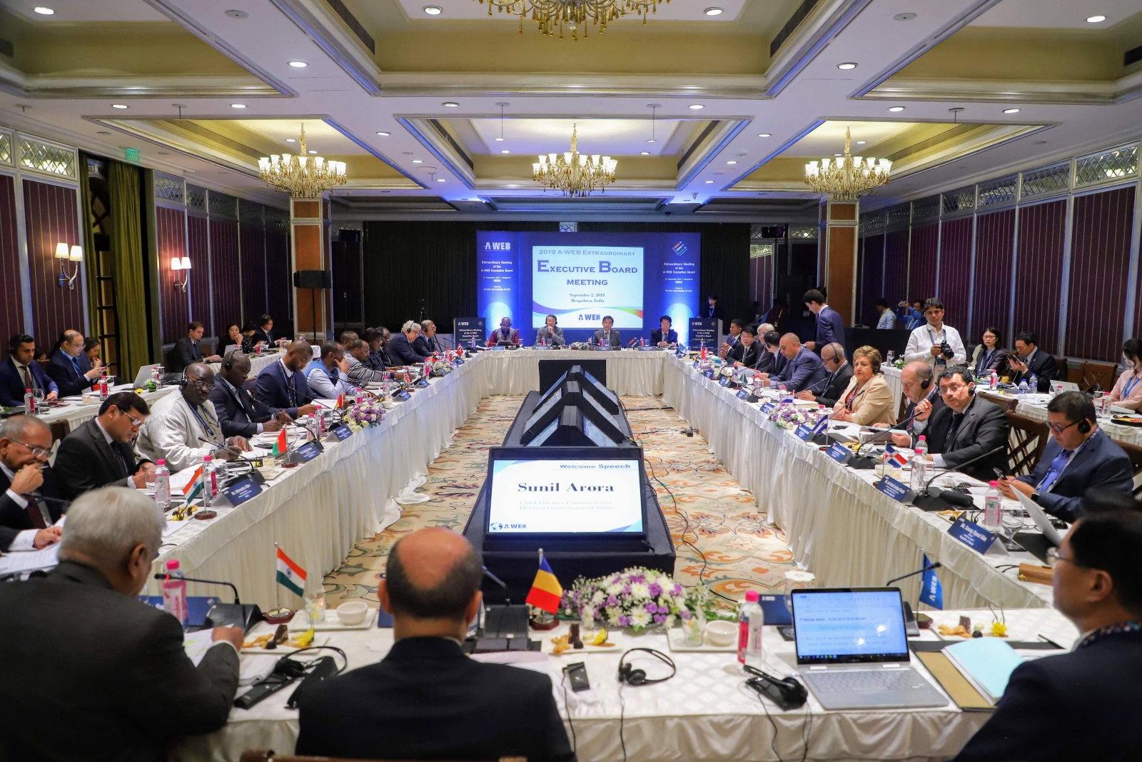 Extraordinary Session of the Executive Board of Association of World Election Bodies in Bengaluru on September 2nd 2019