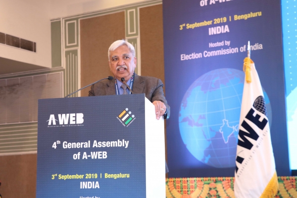 Mr. Sunil Arora, Chief Election Commissioner of India assumed Chairmanship of Association of World Election Bodies for the term 2019-21 on 3rd September, 2019.